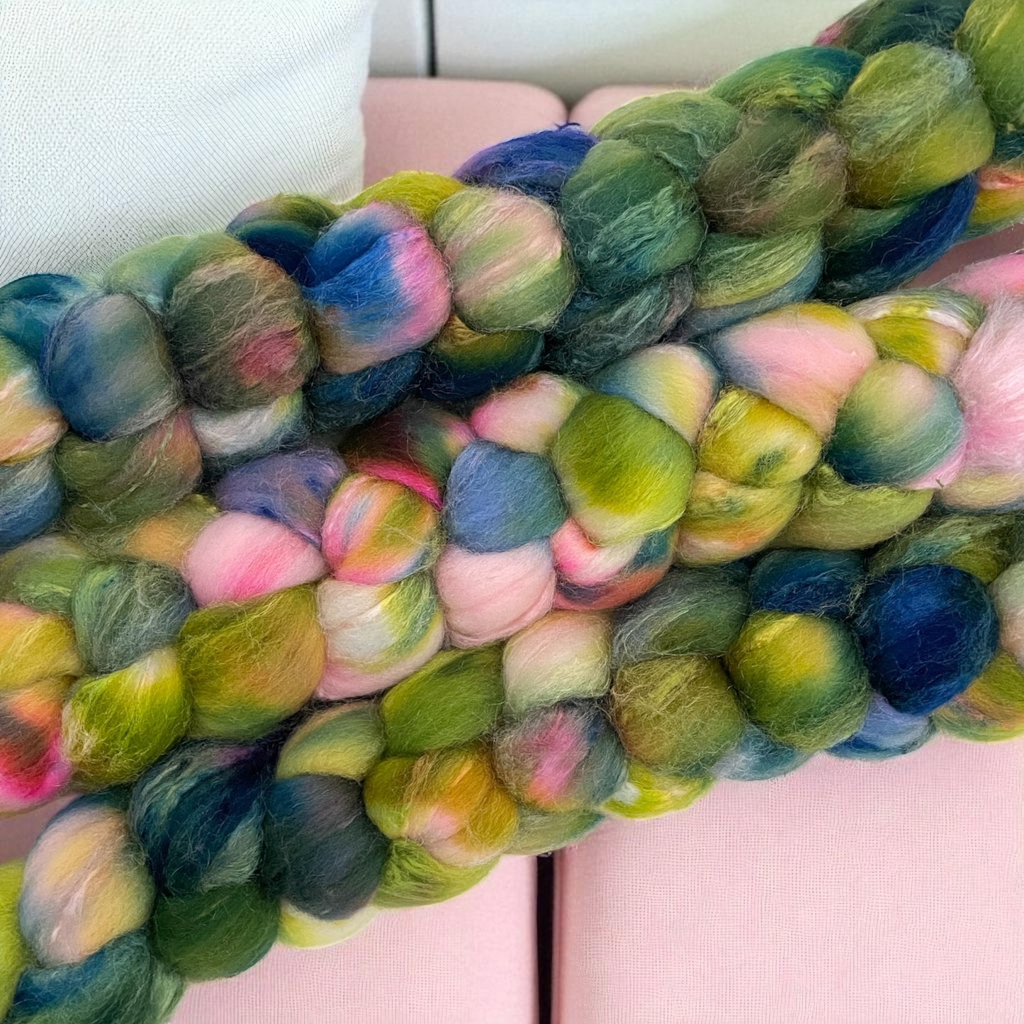 Mermaids Lagoon - Merino Wool & Bleached Tussah Silk Spinning Fibre/Fiber