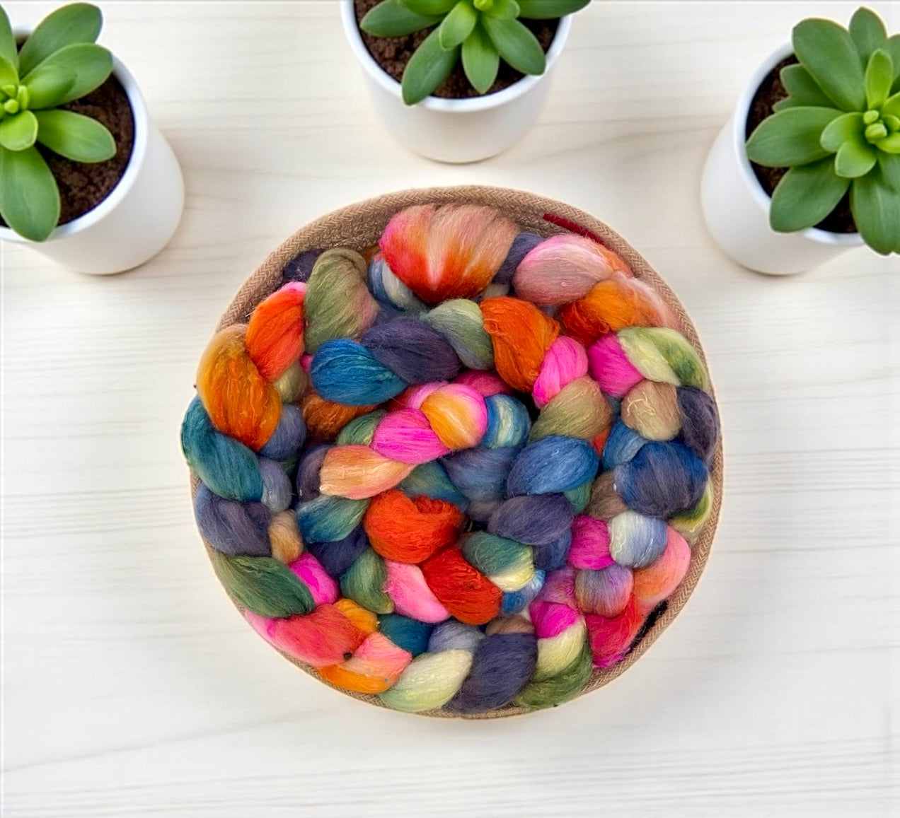 Tropical Bird - Merino Wool & Silk Slubs - Spinni Fibre/Fiber