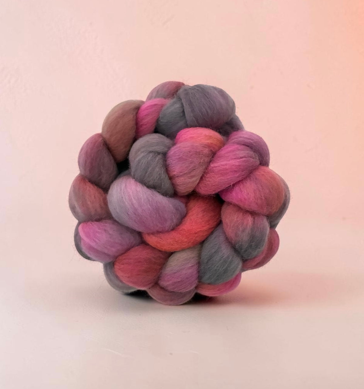 Volcanic Rose - 100% Corriedale Wool Top Spinning Fibre/Fiber