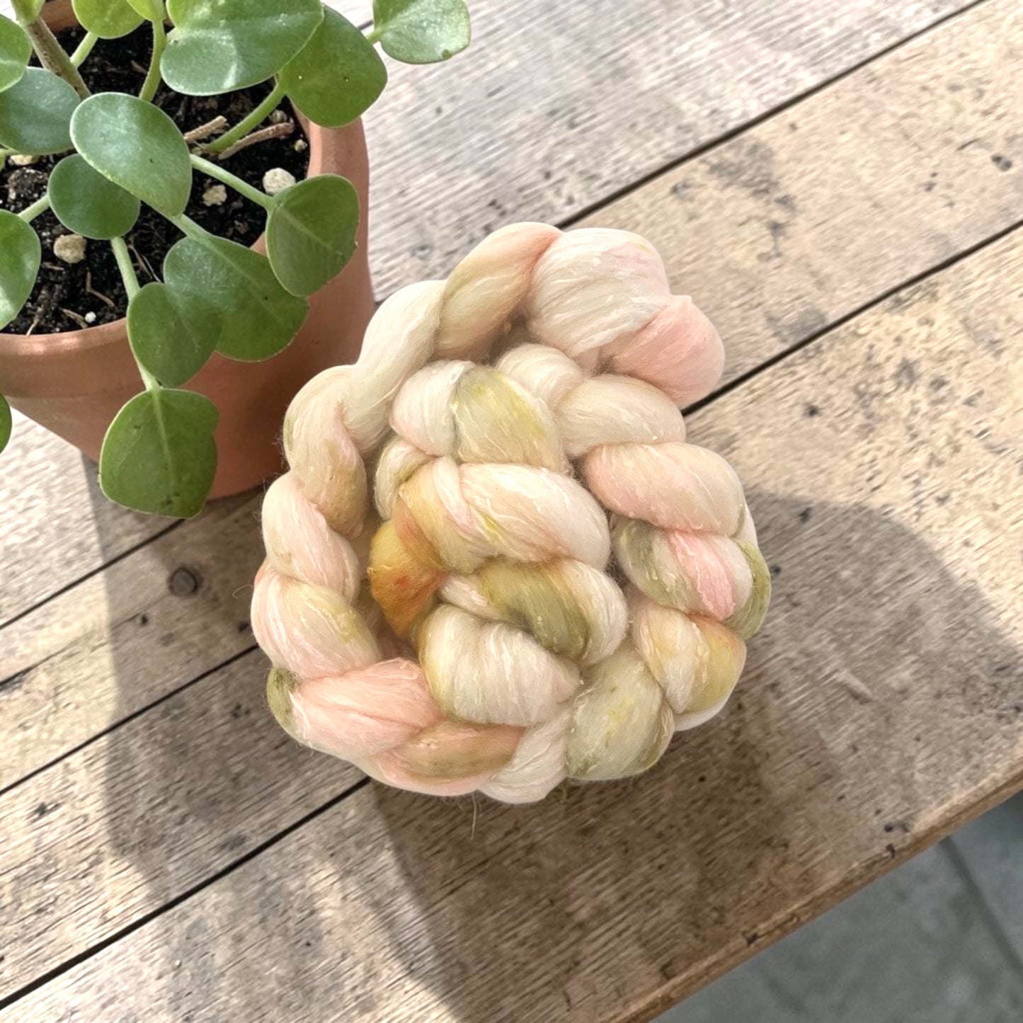 First Bud - Merino Wool & Silk Slubs - Spinning Fibre/Fiber