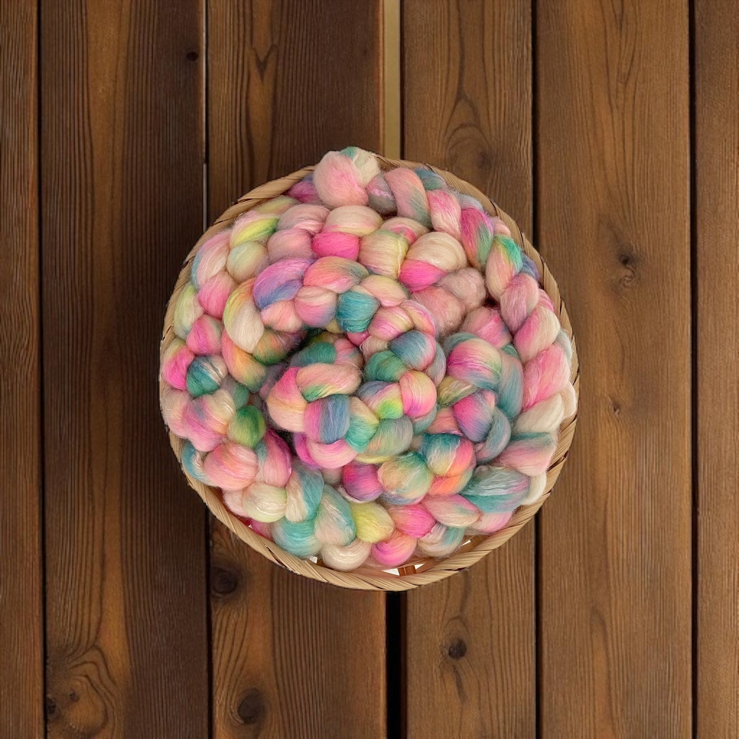 Cozy Glow - 70% BFL Wool 30% Bleached Tussah Silk- Fibre/Fiber