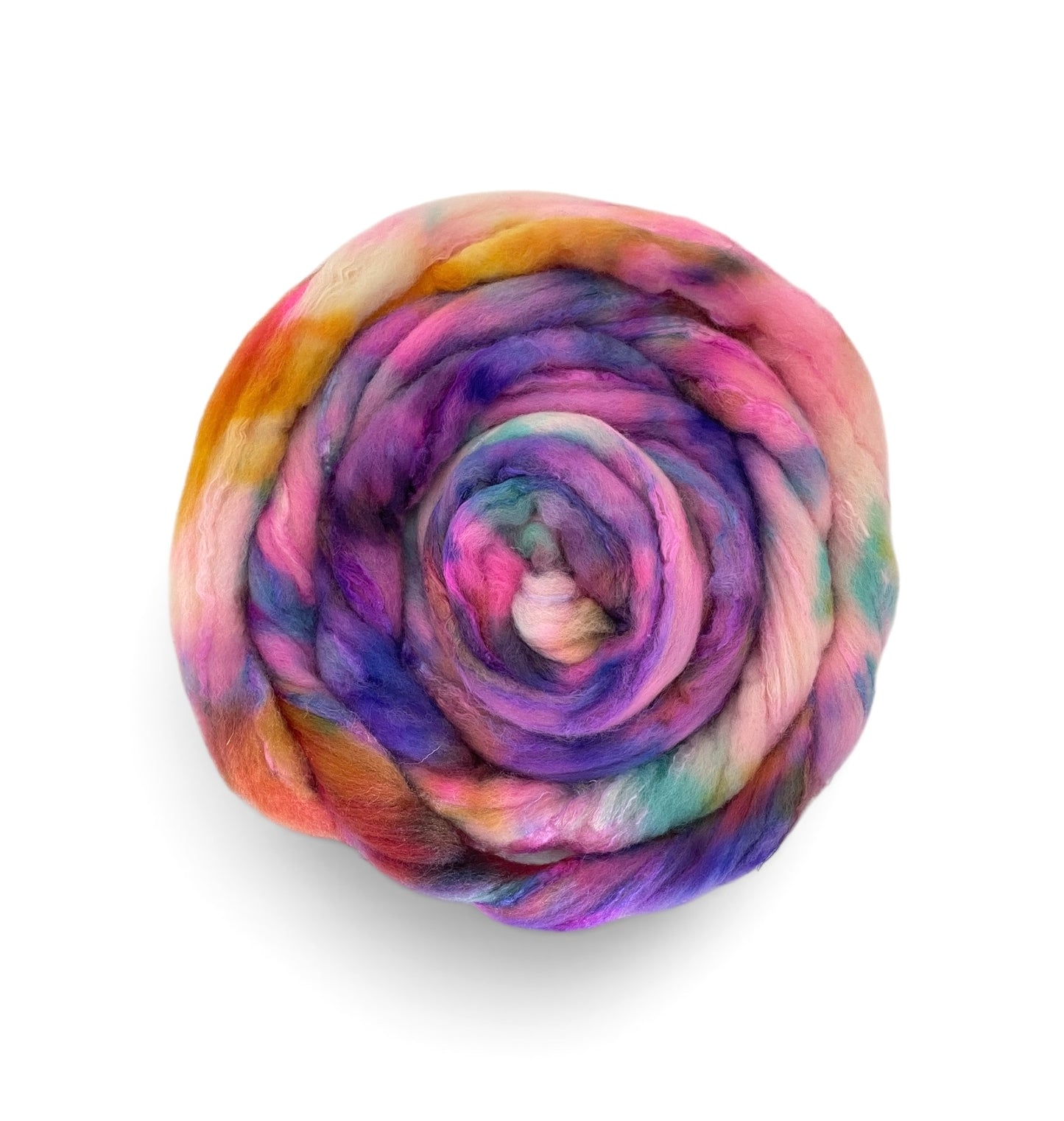 Jewelled Garden - 70% BFL Wool 30% Tussah Silk- Fibre/Fiber