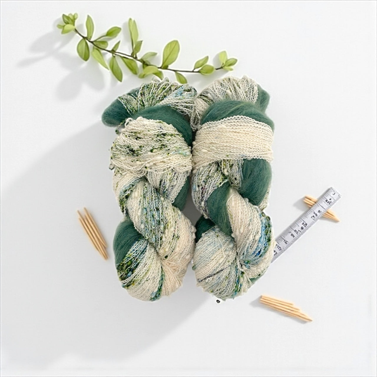 Misty Morning Duet - Slub Fingering Weight + Mohair