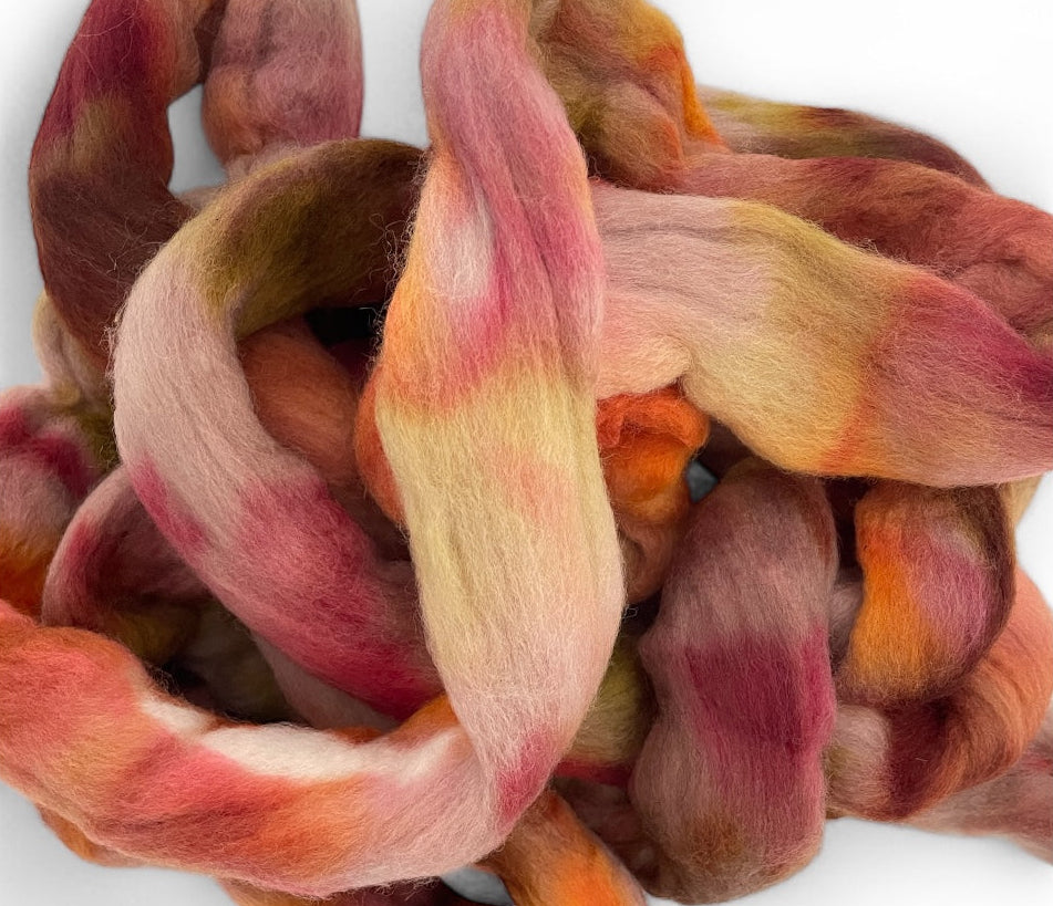 Bonfire Glow - 100% Cormo Wool Fibre/Fiber - 130g