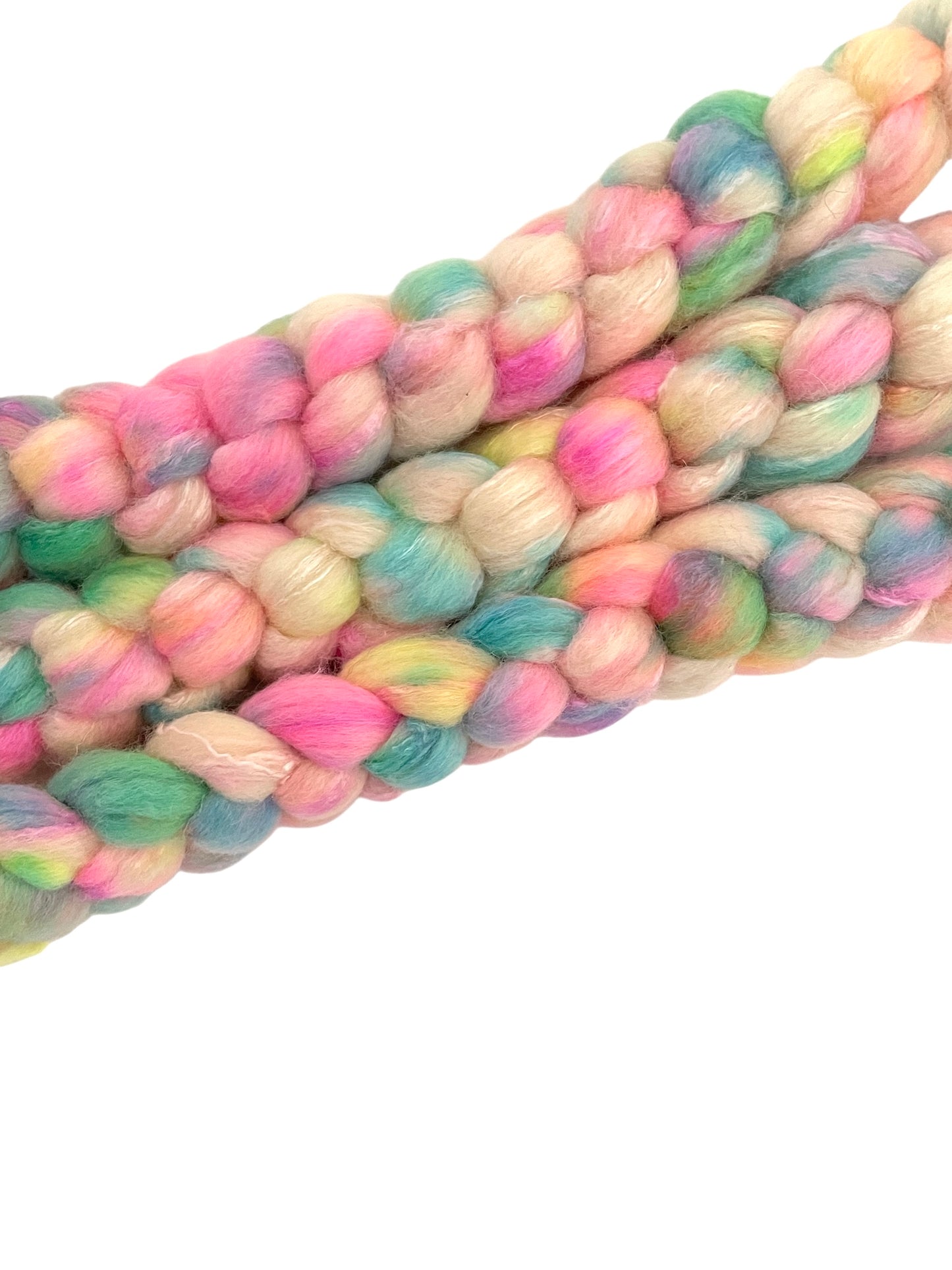 Cozy Glow - 70% BFL Wool 30% Bleached Tussah Silk- Fibre/Fiber