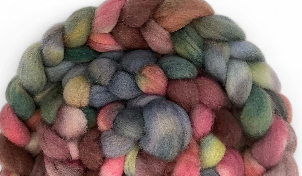 Moss & Heather - 100% Blue Faced Leicester Wool Fibre/Fiber 90g