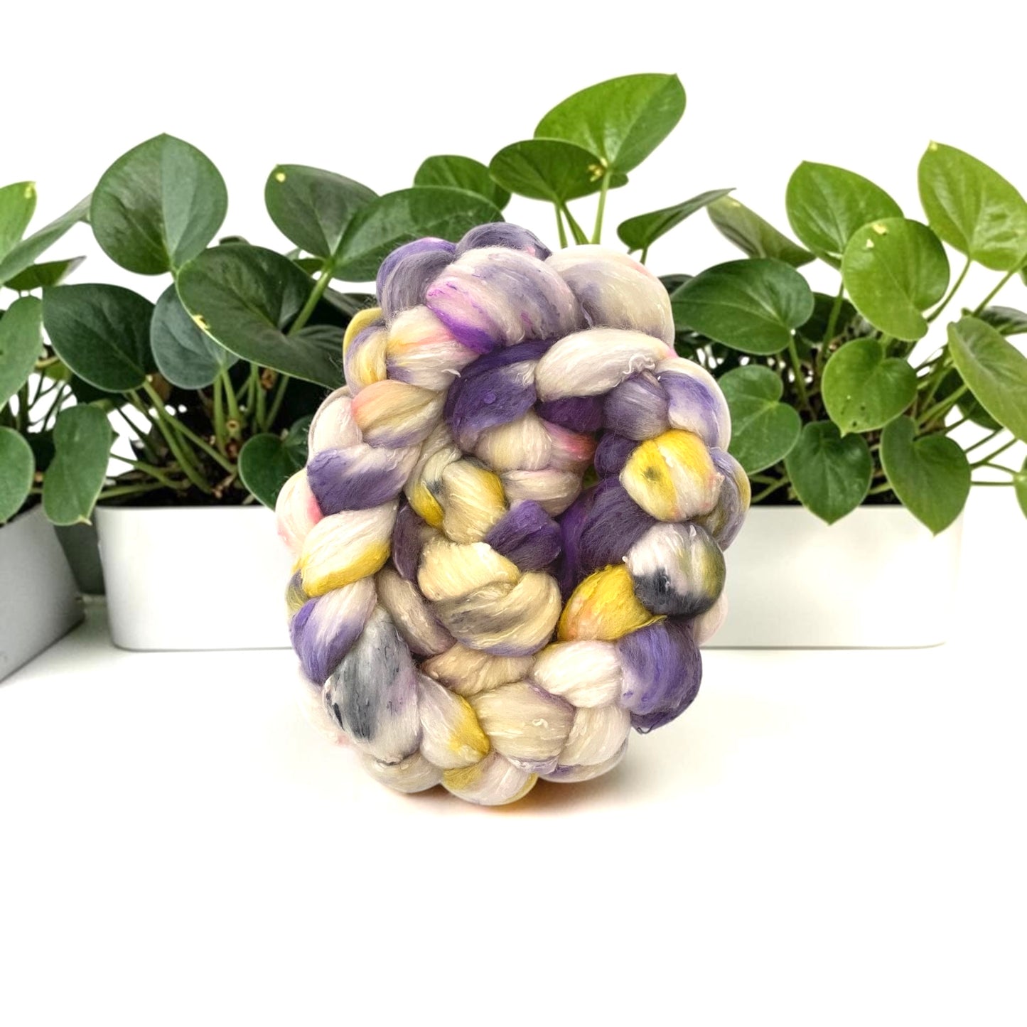 Pansy Patch - Merino Wool & Silk Slubs - Spinning Fibre/Fiber