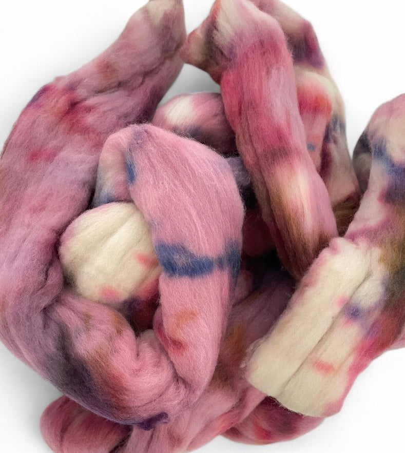 Plum Pudding - 100% Rambouillet Wool Top Fibre/Fiber - 100g