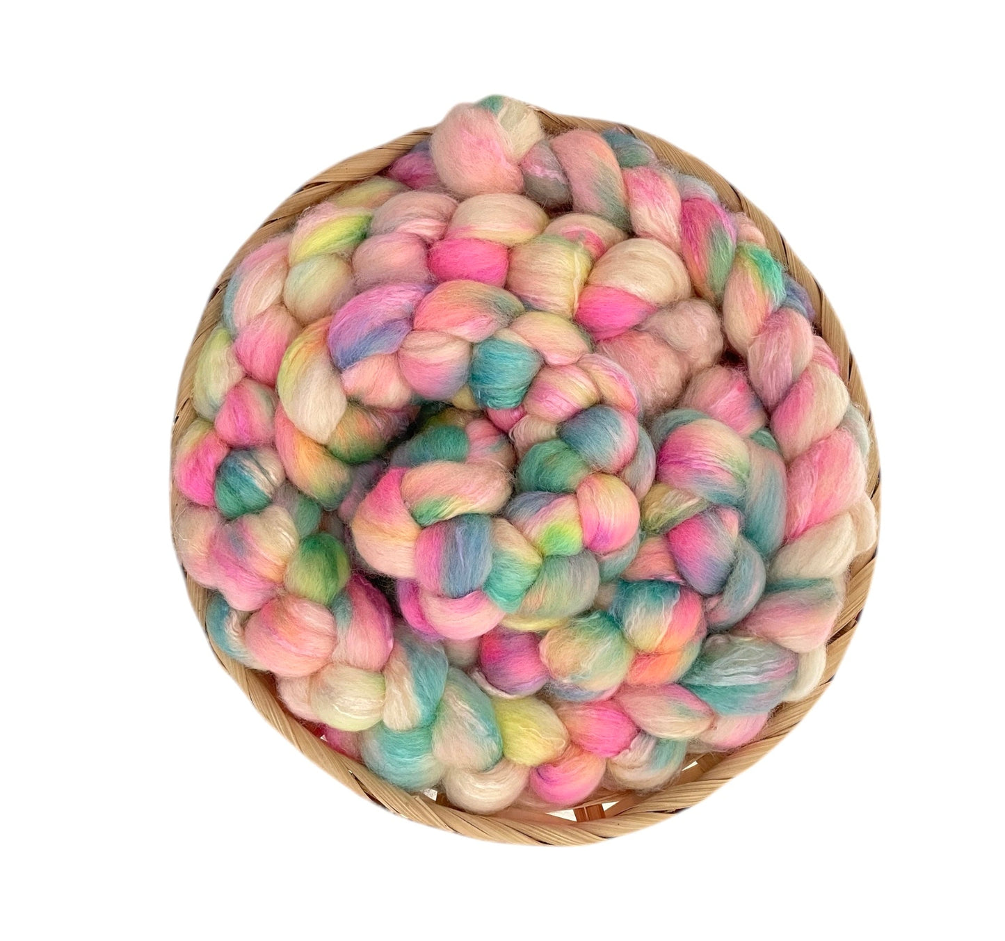Cozy Glow - 70% BFL Wool 30% Bleached Tussah Silk- Fibre/Fiber