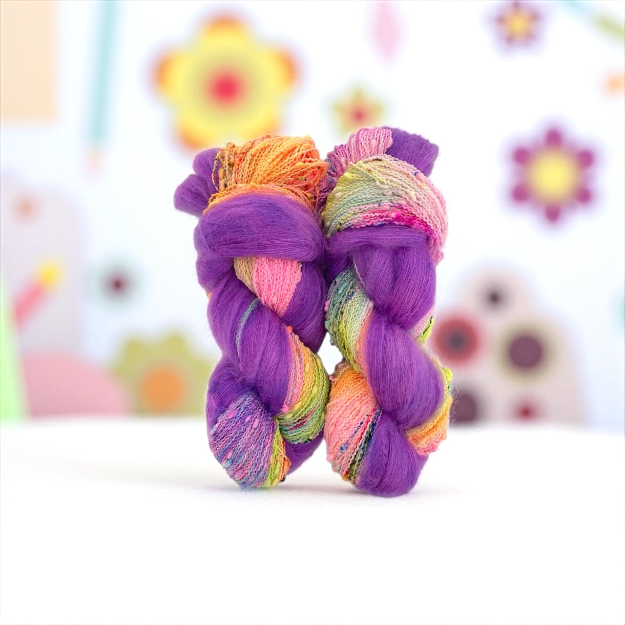 Superstar Duet - Slub Fingering Weight + Mohair