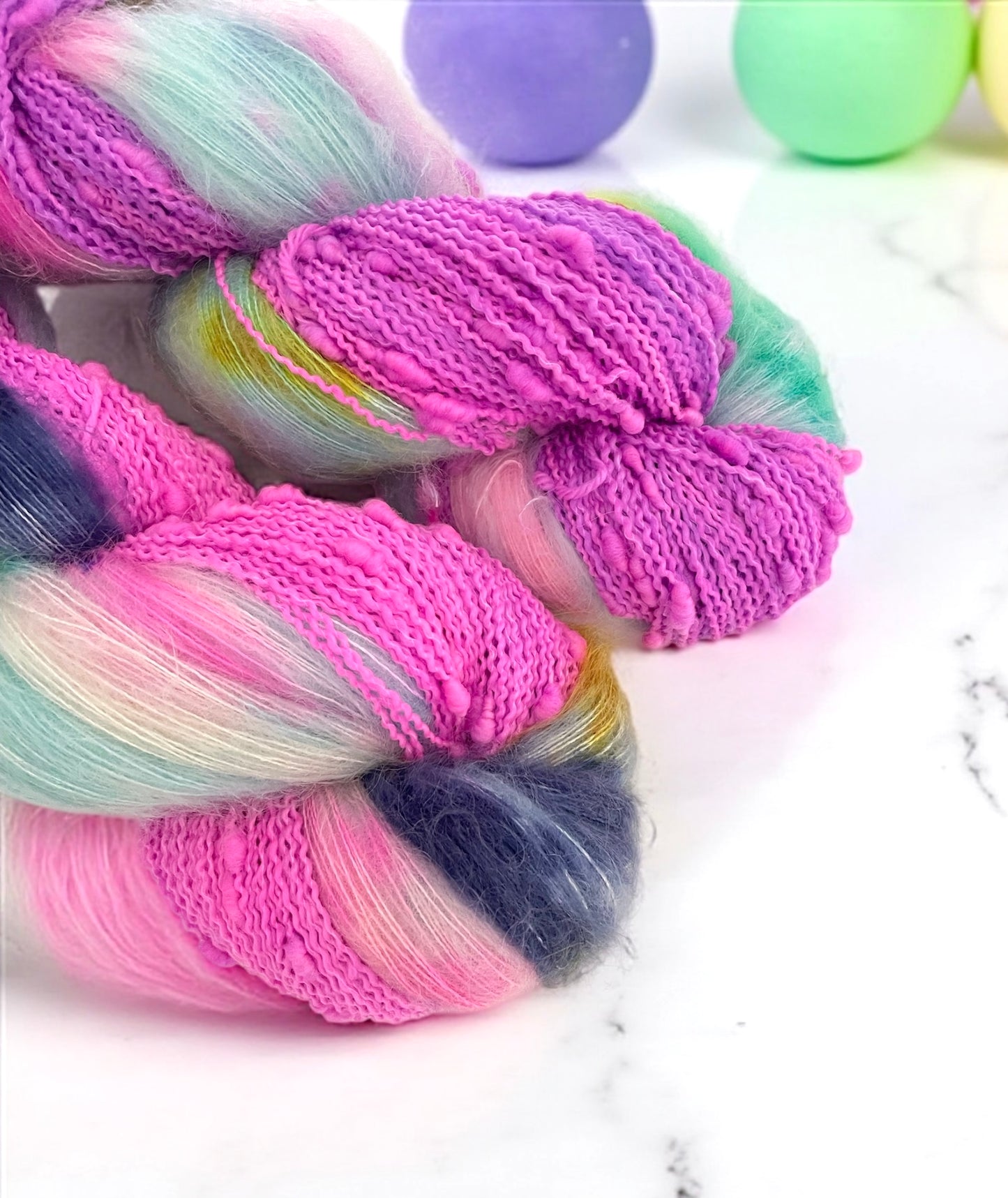 Charasmatic Duet - Slub Fingering Weight + Mohair