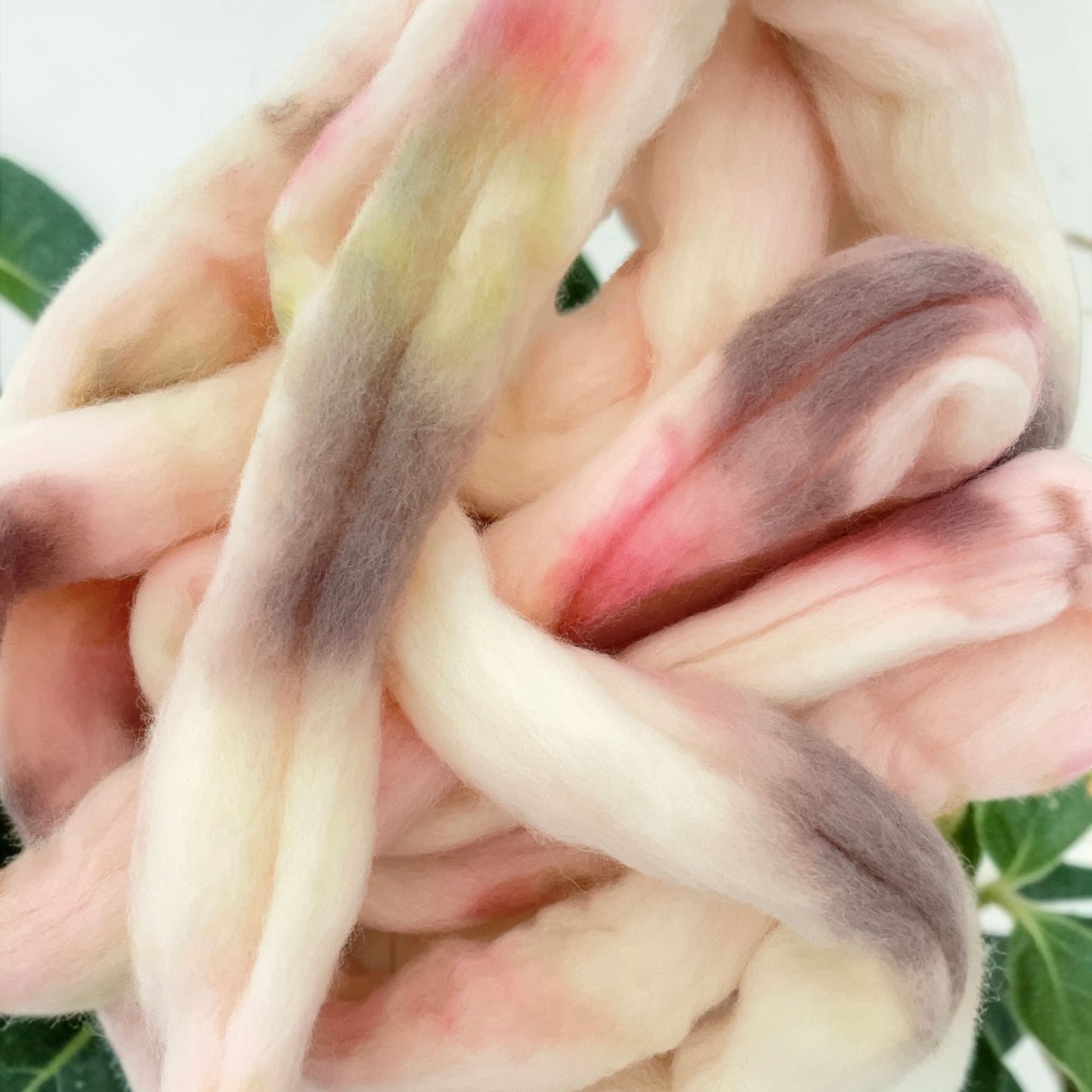 Rhubarb Fool - 100% Corriedale Wool Top Spinning Fibre/Fiber