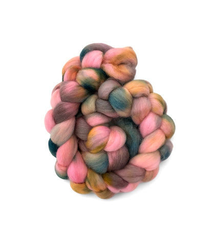 Boho Sunset - 100% Corriedale Wool Top Spinning Fibre/Fiber