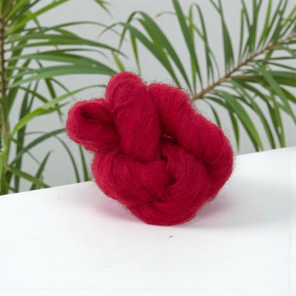 Red Red  - Lace Weight -  Suri Alpaca & Silk
