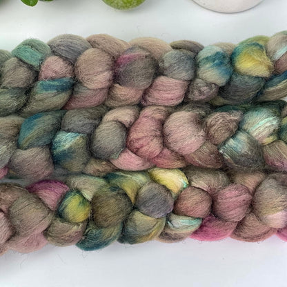 Norwegian Night - 70% BFL Wool 30% Tussah Silk- Fibre/Fiber