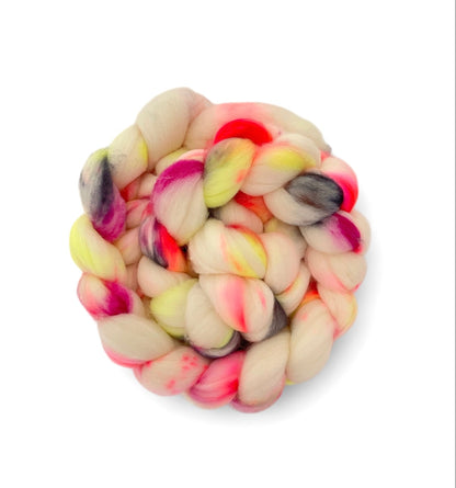 Rhubarb & Charcoal - 100% SW Merino Spinning Fibre/Fiber