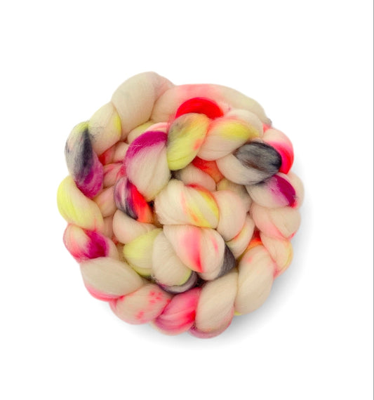 Rhubarb & Charcoal - 100% SW Merino Spinning Fibre/Fiber