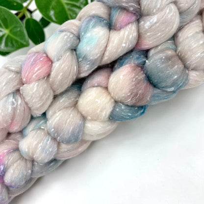 Candy Clouds-  Merino Wool & Silk Slubs - Spinning Fibre/Fiber