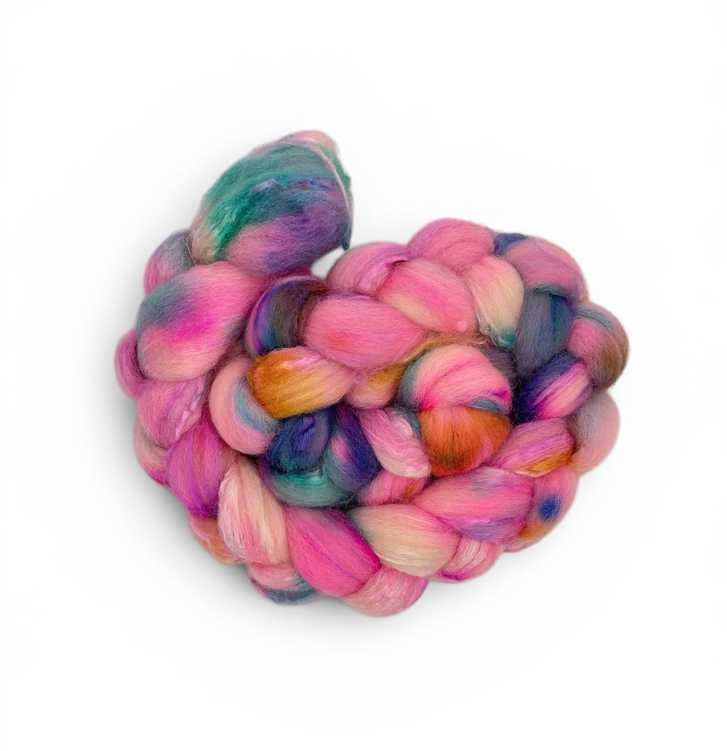 Jewelled Garden - 70% BFL Wool 30% Tussah Silk- Fibre/Fiber