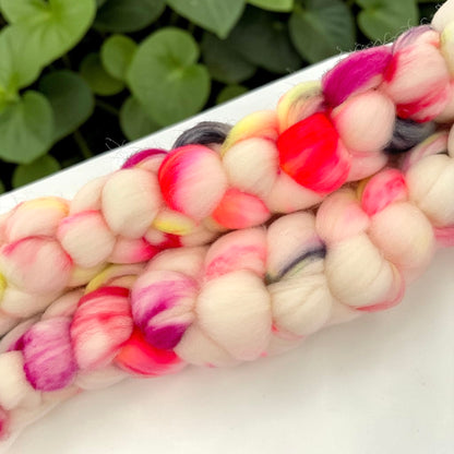 Rhubarb & Charcoal - 100% SW Merino Spinning Fibre/Fiber