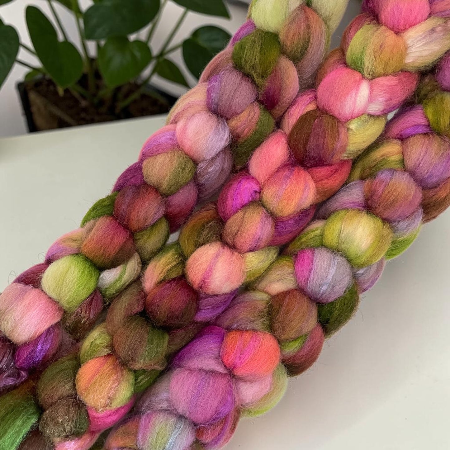 Foxglove & Fern - 70% BFL Wool 30% Tussah Silk- Fibre/Fiber