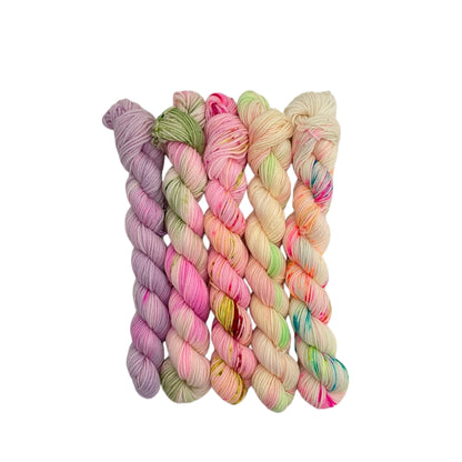 Pastel Pink Mini Skein Set - Fingering/Sock Weight