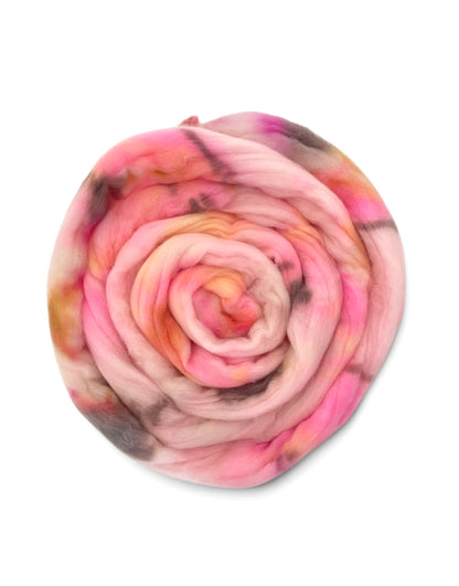 Painted Roses - 100% Cormo Wool Fibre/Fiber