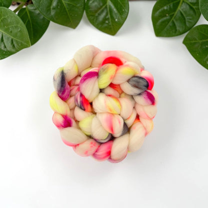 Rhubarb & Charcoal - 100% SW Merino Spinning Fibre/Fiber