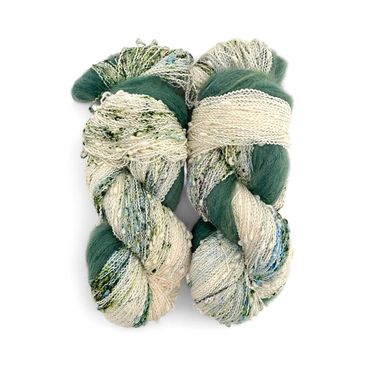 Misty Morning Duet - Slub Fingering Weight + Mohair