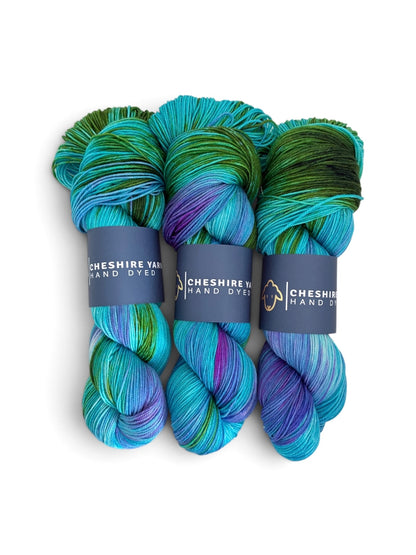Neptune’s Grotto -  Fingering Weight - SW Merino Wool & Mulberry Silk