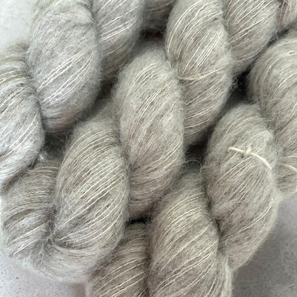 GREY MORNING - Lace Weight - Alpaca/Silk/Merino/Yak