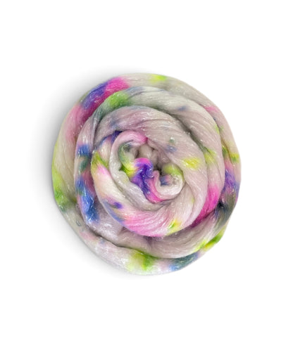 Wildflower Fog - 80% American Wool/ 20% Viscose -Top Spinning Fibre/Fiber