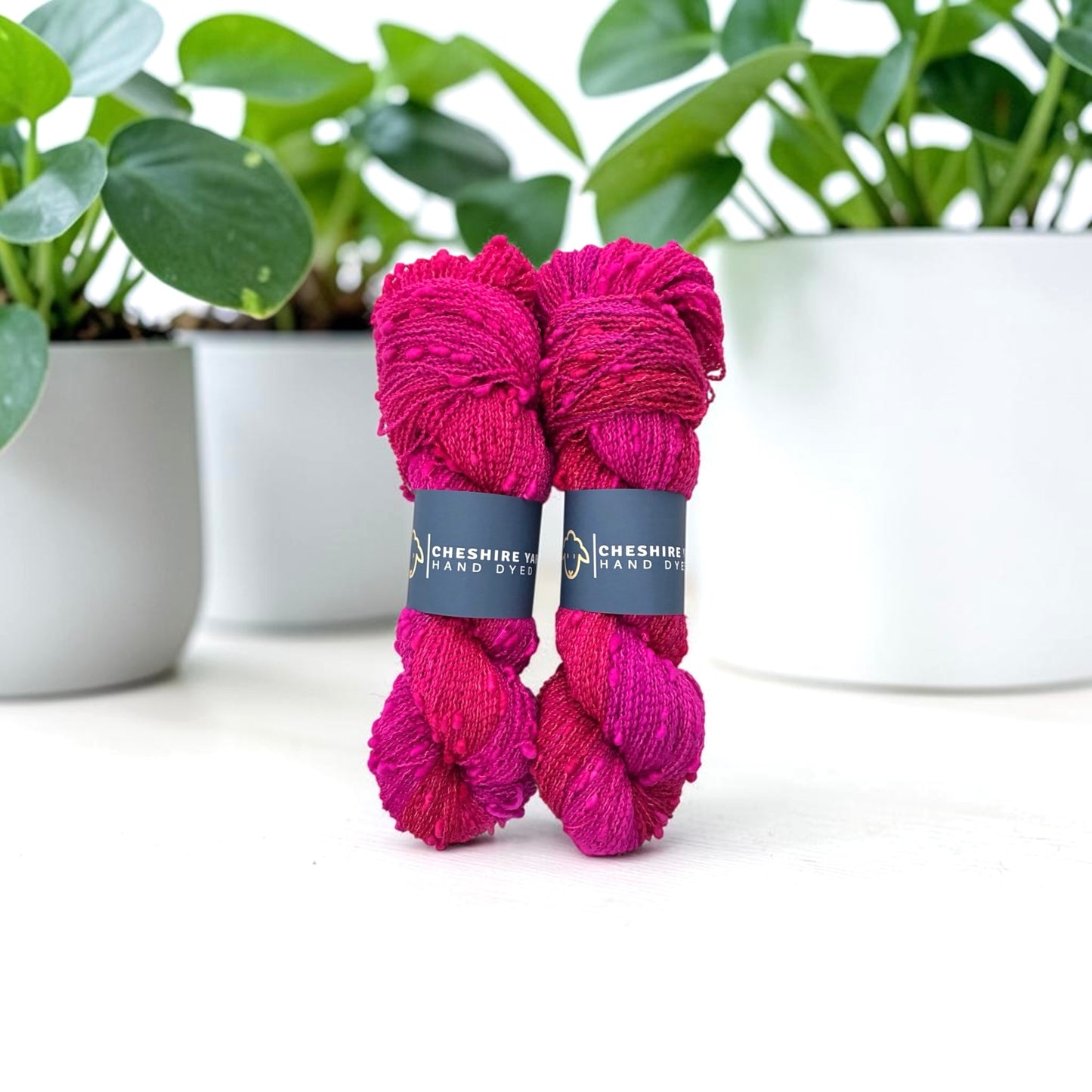 Pink Punk -  Fingering Weight Slub Yarn - Superwash Merino & Nylon