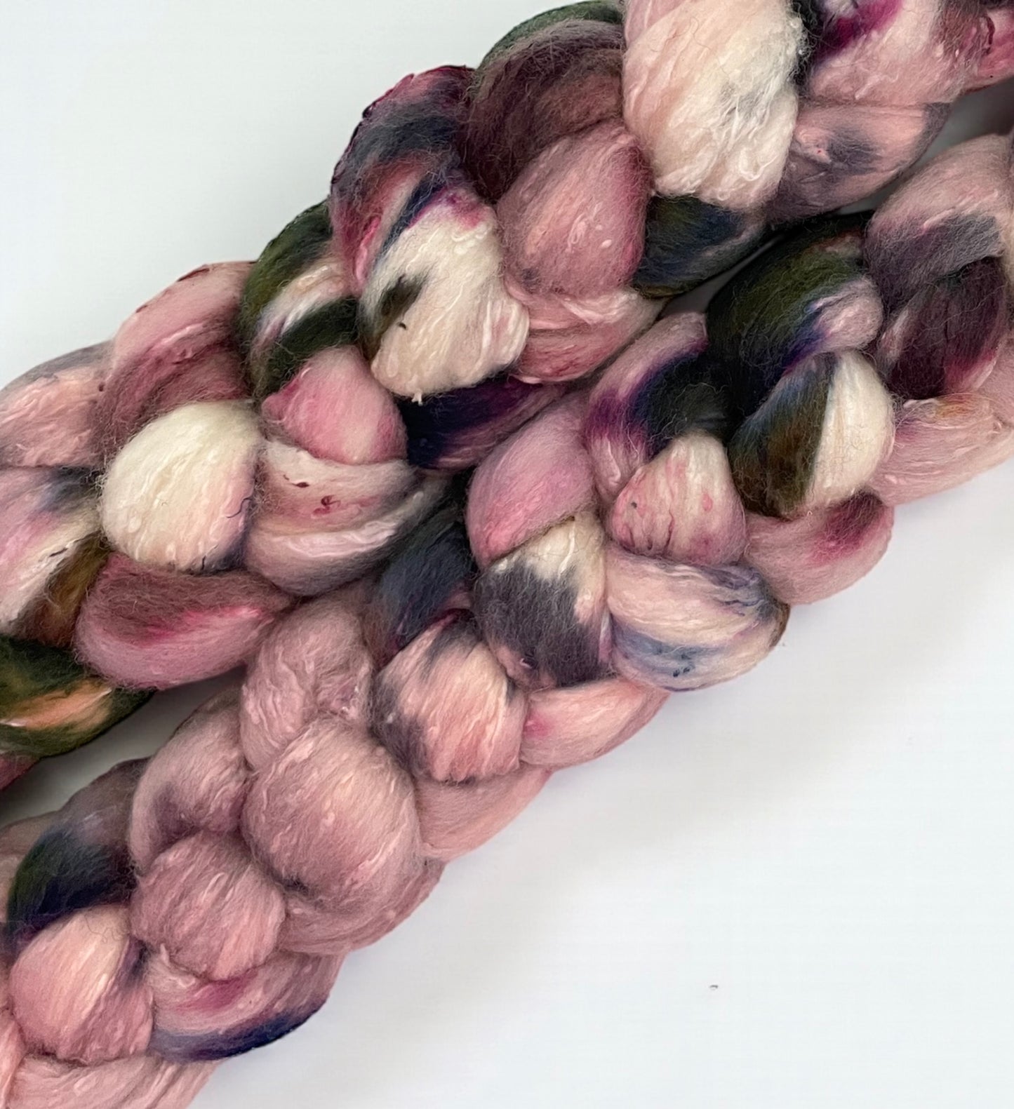 Bruised Petals -  Merino Wool & Silk Slubs - Spinning Fibre/Fiber