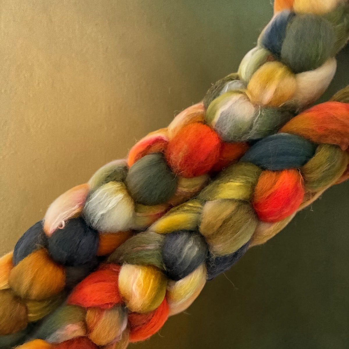 Campfire Mist - 70% BFL Wool 30% Tussah Silk - Spinning Fibre/Fiber