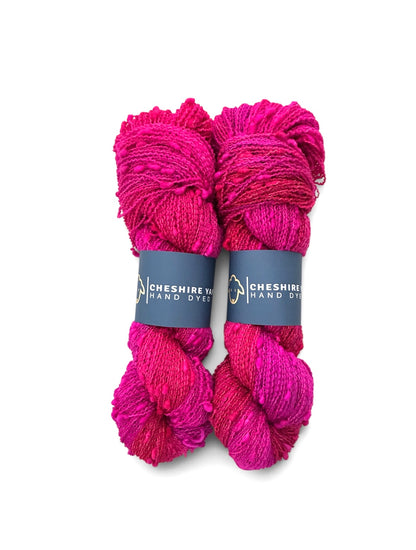 Pink Punk -  Fingering Weight Slub Yarn - Superwash Merino & Nylon