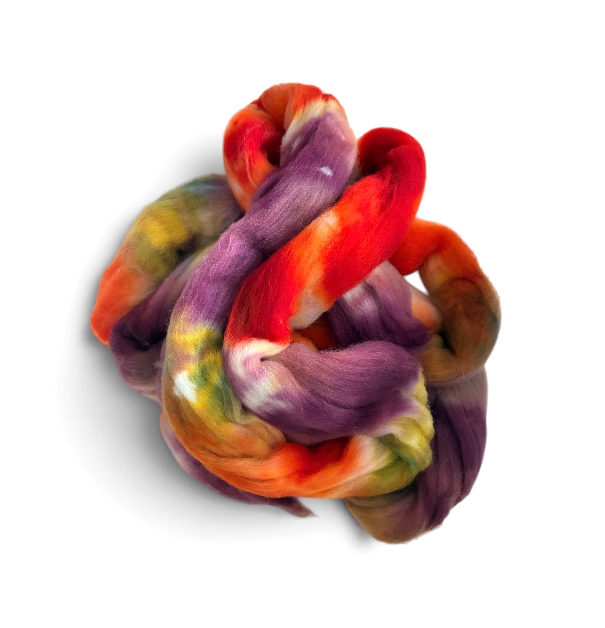 Saffron & Plum Jam  - 100%Targhee Wool Top Wool Spinning Fibre/Fiber