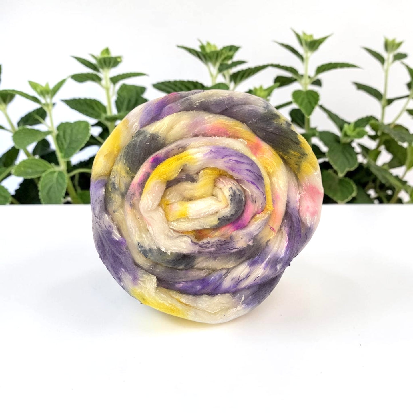 Pansy Patch -  Merino Wool & Silk Slubs - Spinning Fibre/Fiber
