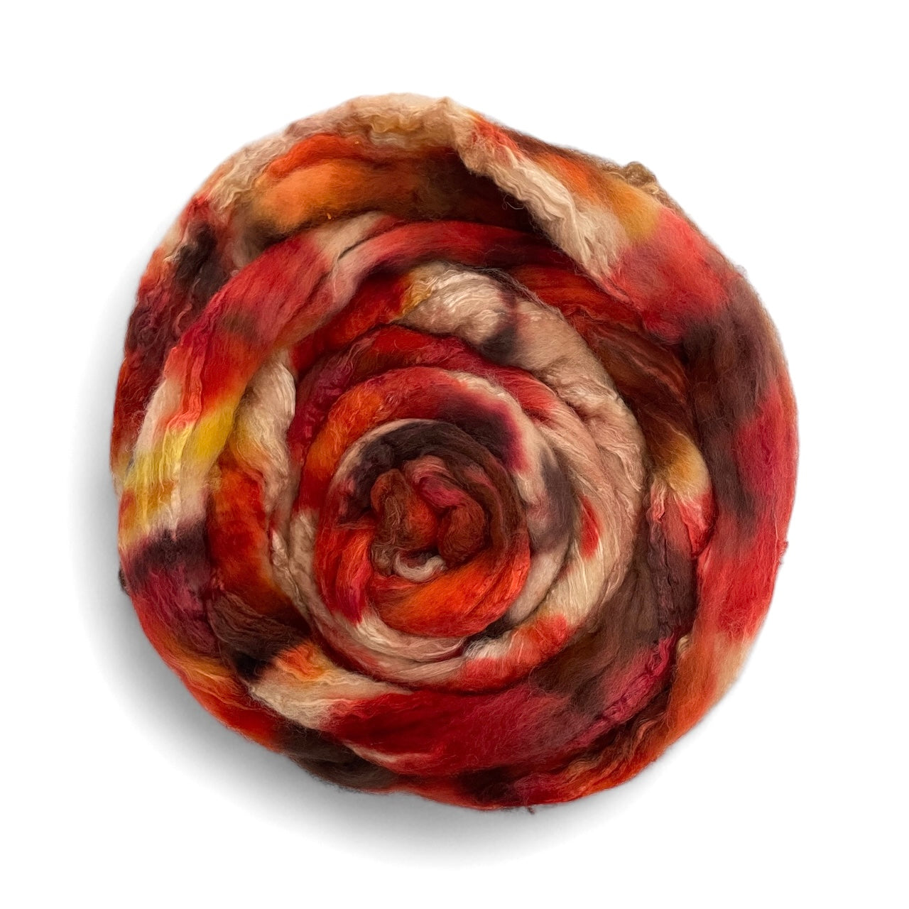 Dragon's Breath - 70% BFL Wool 30% Tussah Silk Top - Fibre/Fiber