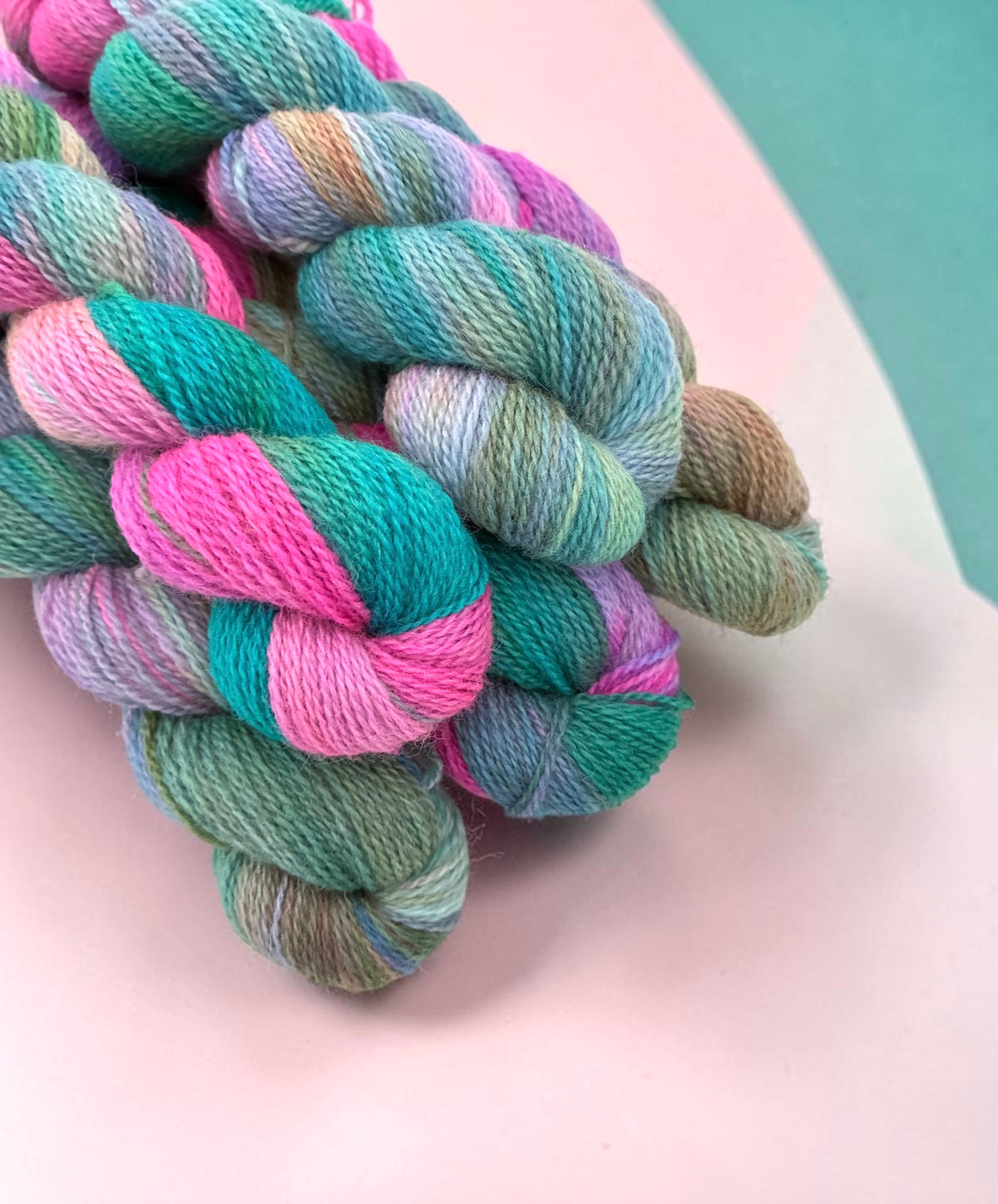 Watercolour Garden - Fingering Weight. - Merino &  Bluefaced Leicester
