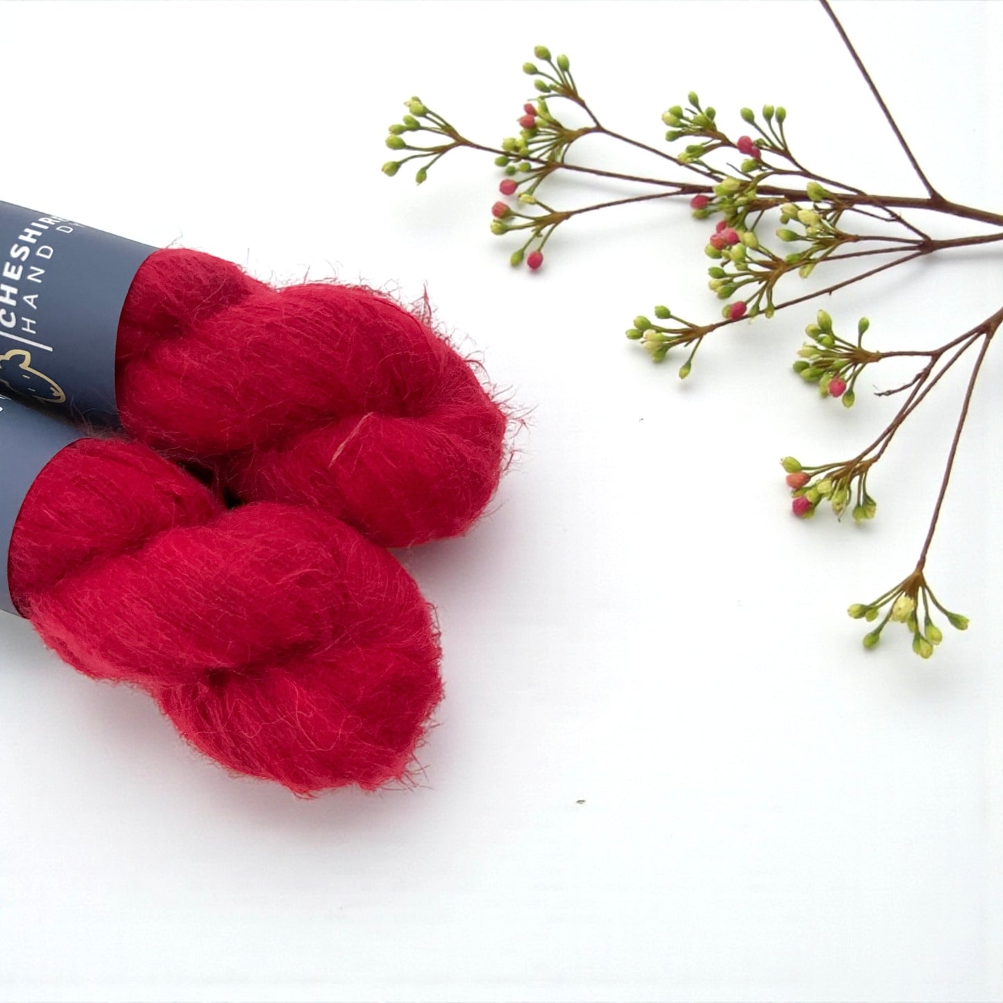 Red Red  - Lace Weight -  Suri Alpaca & Silk