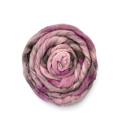 Dark Fairy - 70% BFL Wool 30% Tussah Silk - Spinning Fibre/Fiber