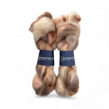 BISCUIT CRUMBS - DK Weight - Hand Dyed Yarn - Mohair, Merino & Nylon