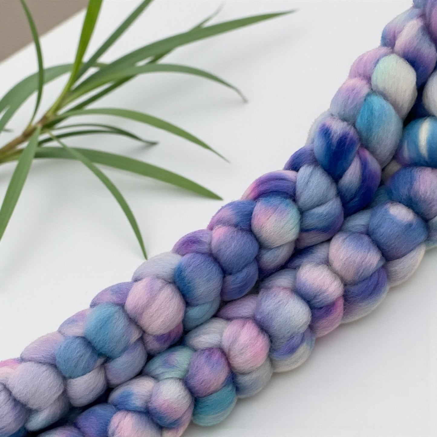 Hydrangea Haze - 100% Corriedale Wool Top Spinning Fibre/Fiber