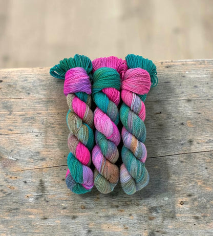 Watercolour Garden - Fingering Weight. - Merino &  Bluefaced Leicester
