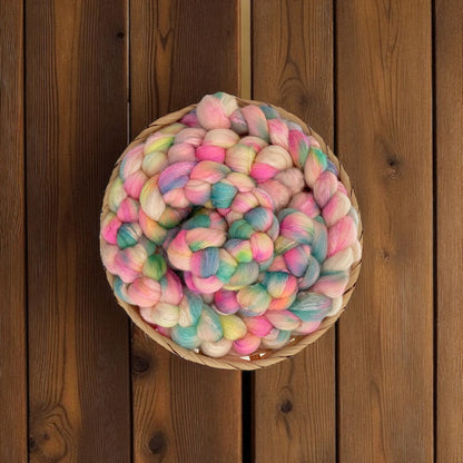 Cozy Glow - 70% BFL Wool 30% Bleached Tussah Silk- Fibre/Fiber