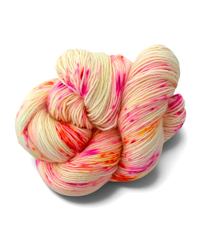 Strawberries & Cream -  Fingering Weight. - Single Ply 100% SW Merino