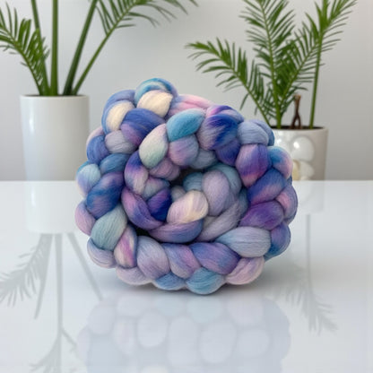 Hydrangea Haze - 100% Corriedale Wool Top Spinning Fibre/Fiber