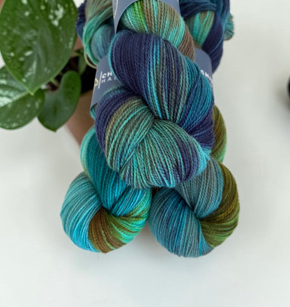 Deep Forest -  SW Fingering Weight - Blue Faced Leicester & Nylon