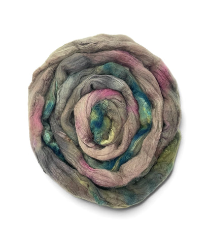 Norwegian Night - 70% BFL Wool 30% Tussah Silk- Fibre/Fiber